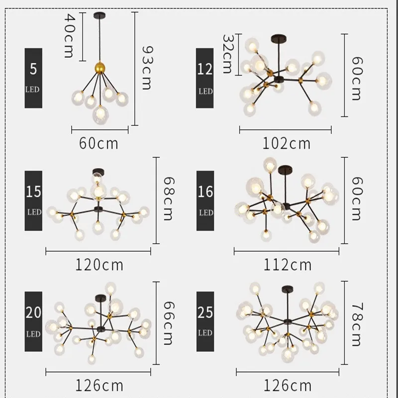 Черная люстра освещение для кухонного островка столовой искусство в