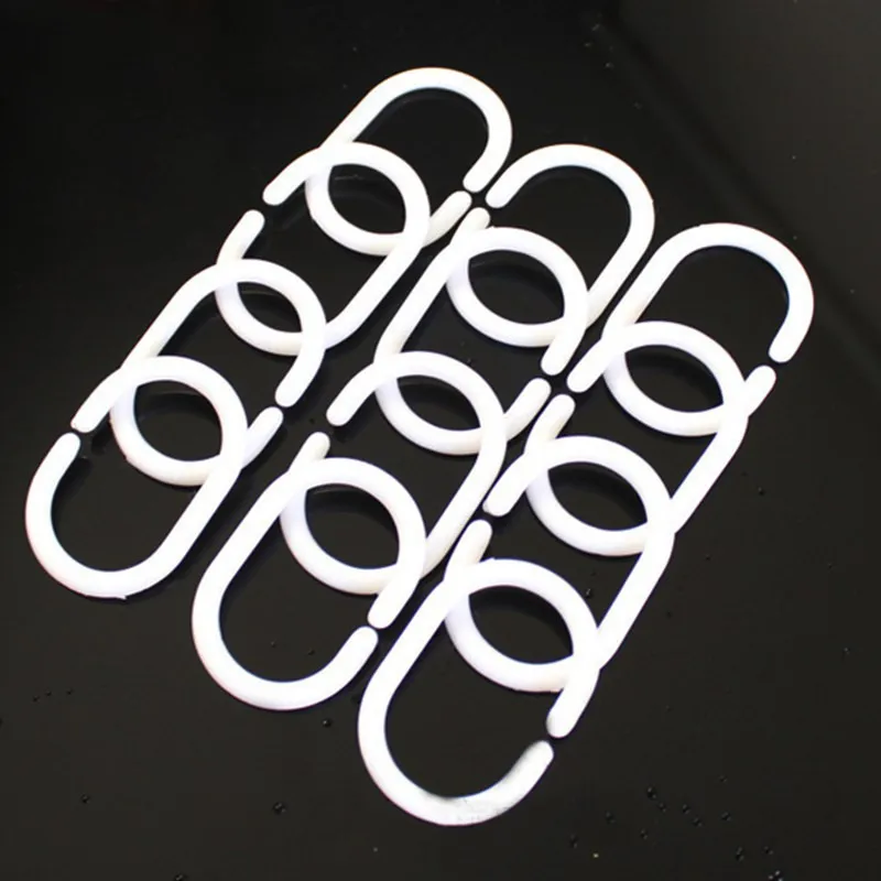 12 штук упак. новая пластиковая вешалка для занавесок душа крючок колец ванна