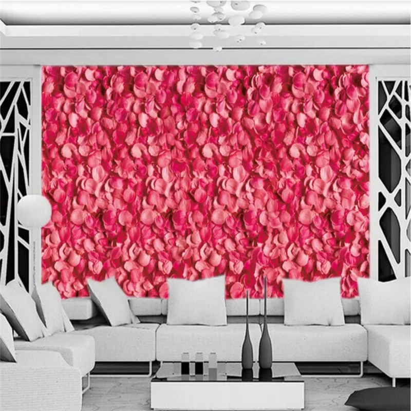 XUE SU Custom large wallpaper wall romantic rose petals simple modern fashion interior decoration painting cloth | Обустройство дома