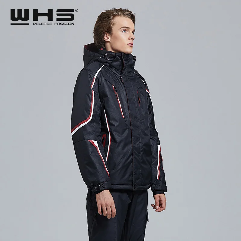 WHS горячая Распродажа, лыжные куртки для мужчин, ветронепроницаемое теплое пальто, Мужская водонепроницаемая куртка для сноуборда, спортивная одежда для подростков, зимняя одежда