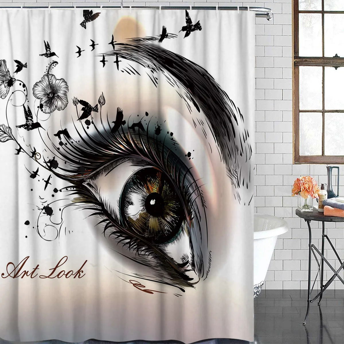 Женские художественные красивые занавески с ресницами занавеска для душа в