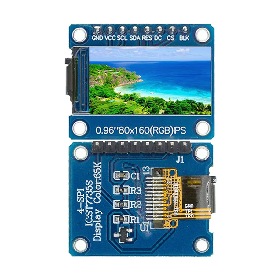 TFT дисплей 0 96/1 3/1 44/1 77/1 8 дюймов IPS 7P SPI HD 65K полноцветный ЖК модуль ST7735 Привод IC 80*160