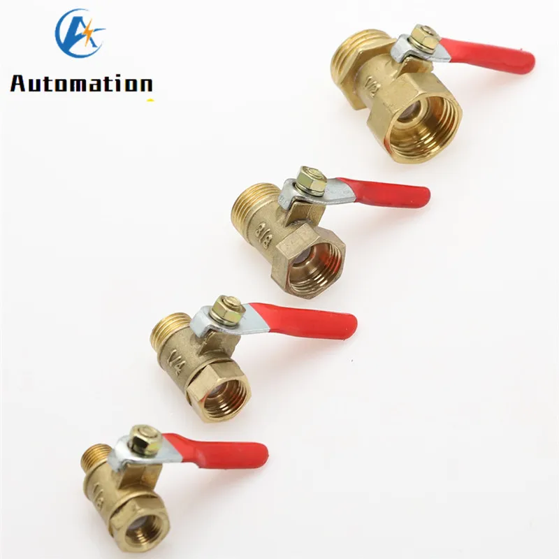 Пневматический шаровой мини клапан с внутренней/наружной резьбой BSP 1/8 дюйма 1/4 3/8