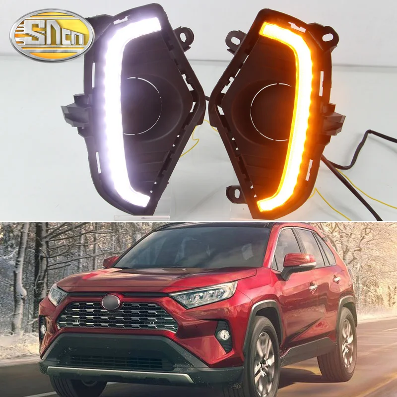 Для Toyota RAV 4 RAV4 2019 светодиодный дневные ходовые огни DRL с противотуманным