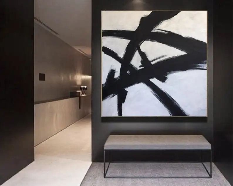 

Black and White Painting Original Wall art Abstract Painting Contemporary Art Acrylic Oil Contemporary Extra Large Wall Decor