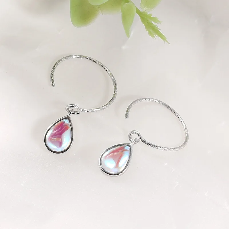 Серьги подвески женские из серебра 925 пробы в виде капель воды|Серьги-подвески| |