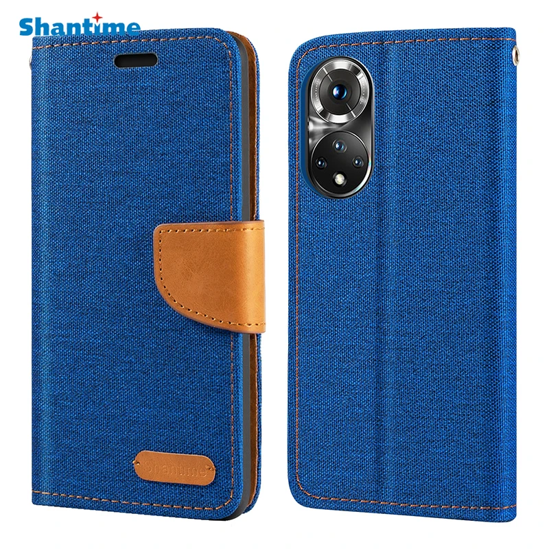 

Чехол-книжка для Huawei Honor 50, кожа Оксфорд, с мягкой задней крышкой из ТПУ, магнитный