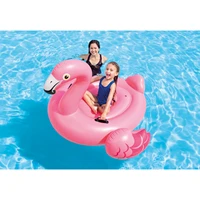 wolface fun shaped flamingo figured summer inflatable swimming pool water hammock air mattresses cushion beach sports lounger