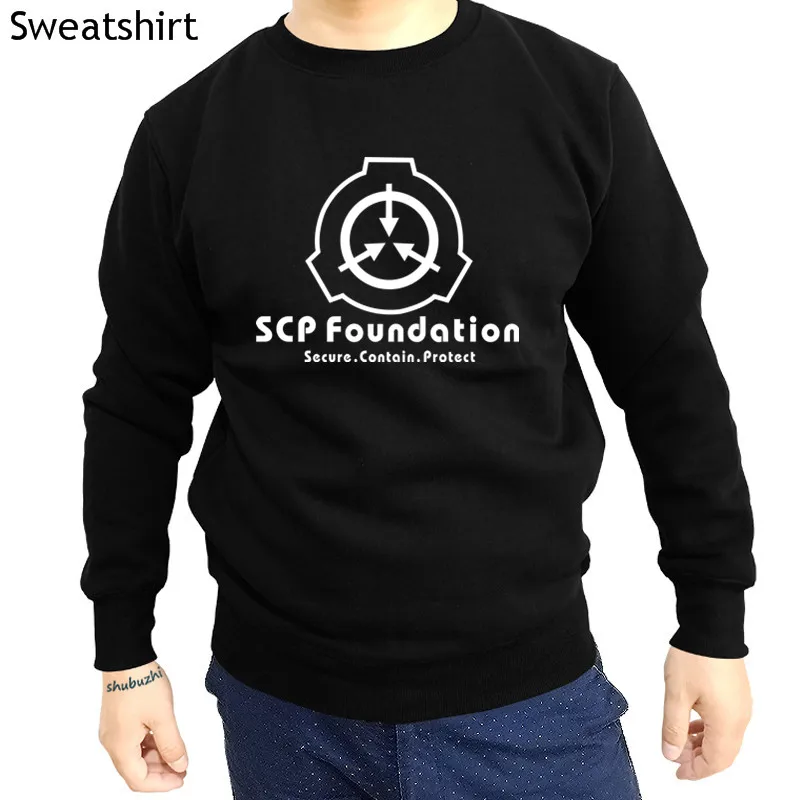Толстовка Хлопковая мужская с логотипом SCP Foundation Secure Protect толстовка большого