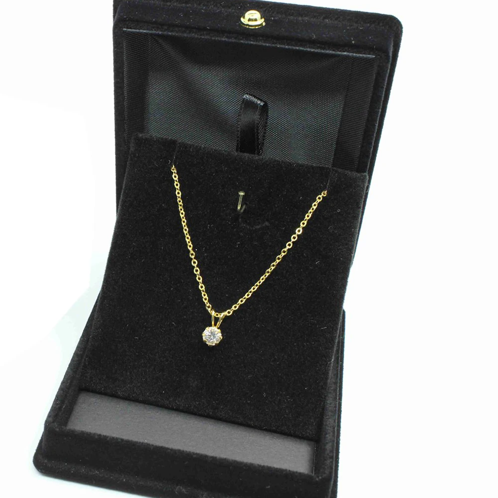 

Velvet Jewelry Box Gift Box Black Velvet Jewelry Box Portable Necklace Chain Display Storage Box Gift Case Jewelry Organizer