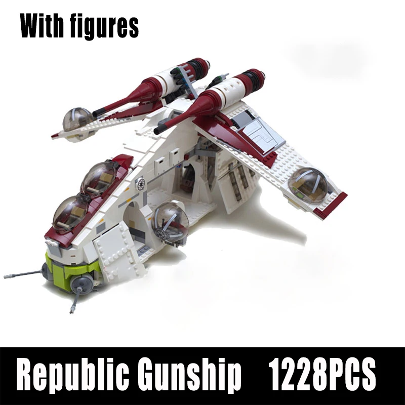 

IN Stock Starship Series Republiced Gunship Model Bricks Set Compatible with 75021 Building Blocks Toys for Kids Christmas Gifts