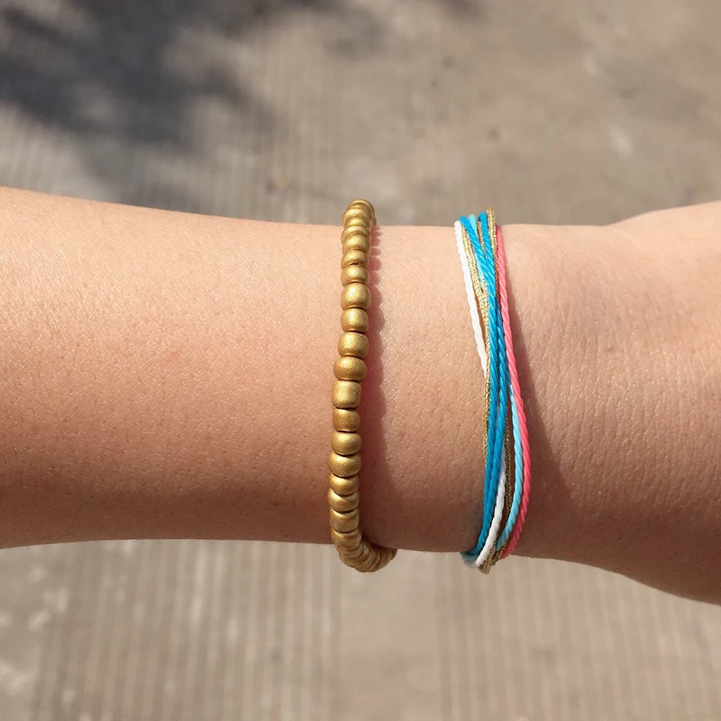 Летние браслеты для женщин в стиле бохо с восковым покрытием веревка шнур