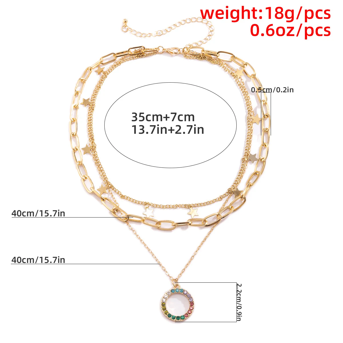 

Lacteo Kpop Colorful Shiny Rhinestone Round Circle Pendant Necklace For Women 2021 Fashion Trendy Star Tassel Choker Necklace