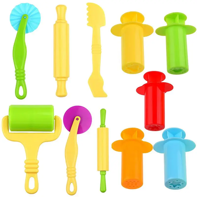 Smart Dough Tools set - 5 sets of Extruders tools plus 6pcs basic dough Assorted color Extruder + | Игрушки и хобби