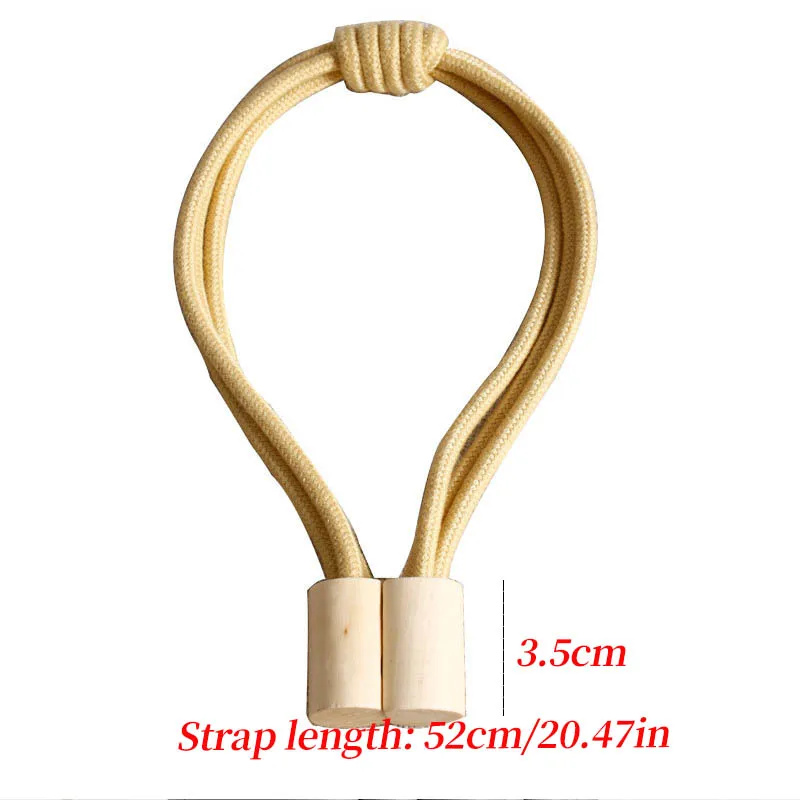 

Log Wood Curtain Magnetic Strap Environment Friendly Cotton Rope Free Installation Curtain Buckle Multi-color Living Room Hooks