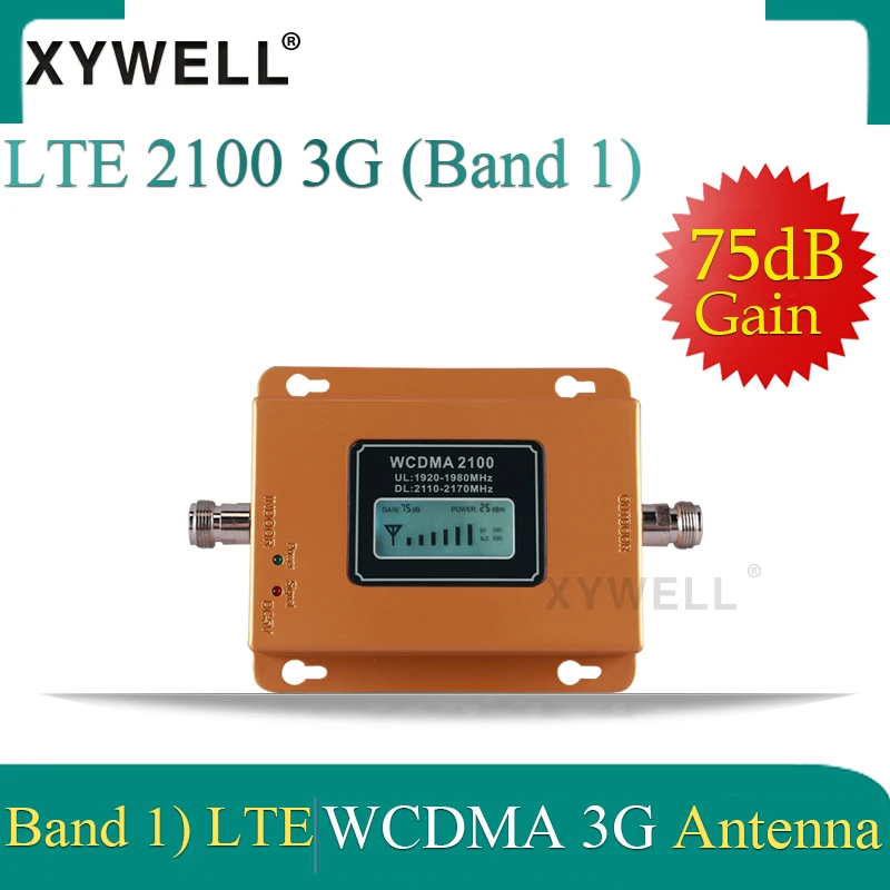 XYWELL 75db 3g 2100 ретранслятор сотовом телефоне сигнала MHz повторитель мобильного МГц