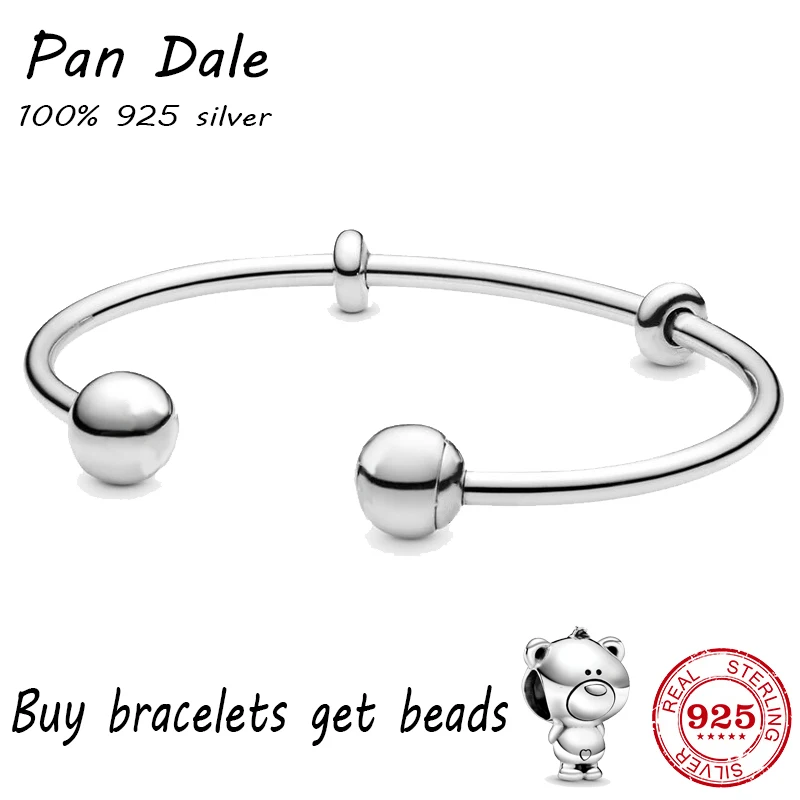 

Luxury Original 100% 925 Sterling Silver pan bracelet Snake Chain Bracelet Bangle for Women Authentic Charm high quality Jewelry