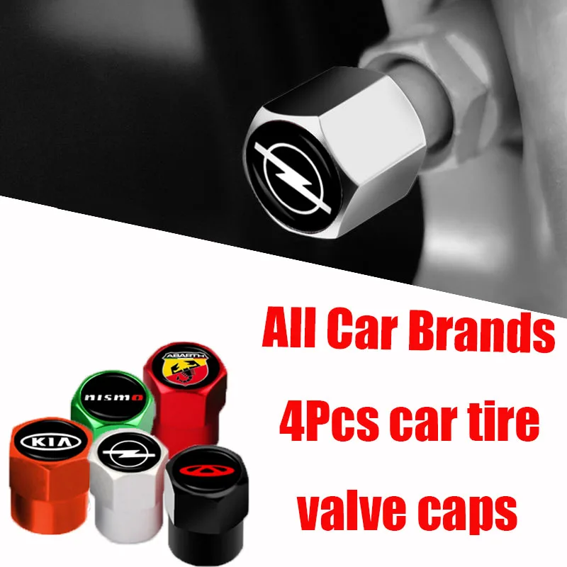 

4Pcs Metal Car Wheel Tire Air Valve Caps Stem Cover Auto Styling for Kia Sportage 2019 Ceed Sorento Pacanto Rio Car Accessories