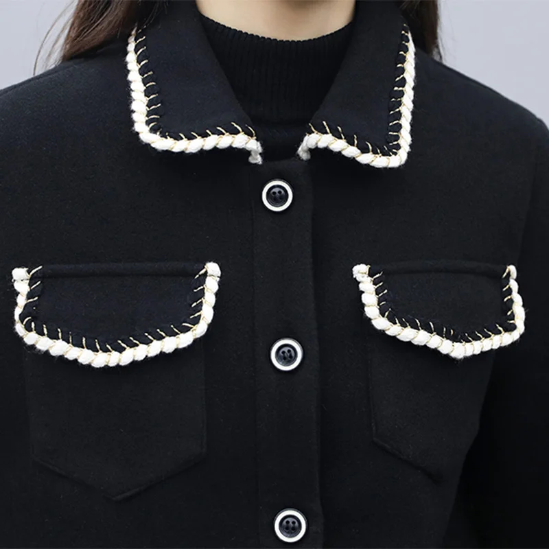 Сезон осень-зима Женская обувь высокого качества шерстяные жаккардовые Офис