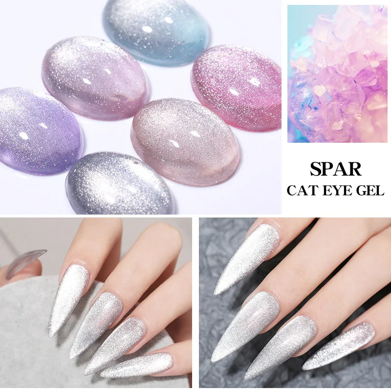 8ML Spar Cat Eye Hybrid Varnishes Gel Nail Polish Set for Manicures Chameleon Jelly Color Gel UV Base Top Coat Born Pretty