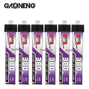 2-6 шт. GAONENG GNB 1S 380 мАч 3,8 в 30C60C LiHV Lipo батарея PH2.0 разъем для UK65 US65 Happymodel Mobula7Snapper BetaFPV 65S Дрон