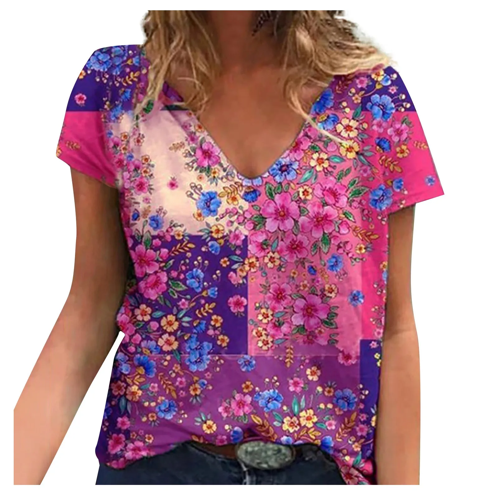 3xl плюс Размеры фиолетовые топы на женскую одежду туники блузки Женская