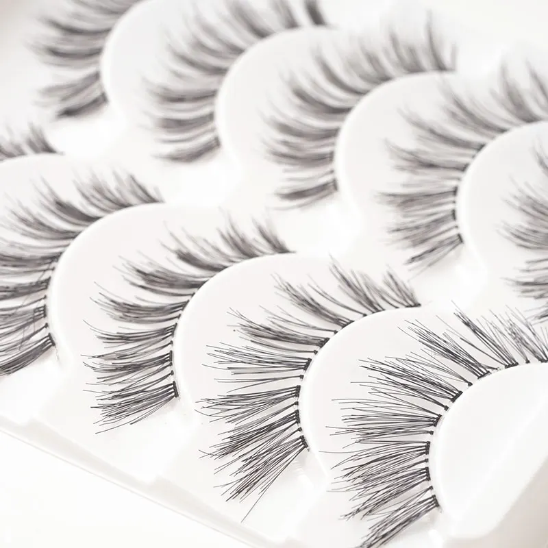 5 Pairs Natural Long Bushy Cross False Eyelashes Cilios Extension Artificial Eyelash Maquiagem Makeup Eye Fake Handmade Min N9Y3 | Красота и