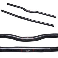 glossy 3k carbon fibre cycling bars one shaped handlebar mountain bicycle horizontal handlebars bike parts 25 4mm