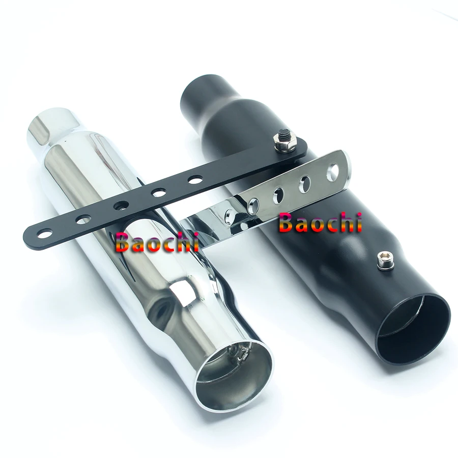 Для мотоцикла глушитель 45 мм винтажная хромированная труба Ретро выхлопная