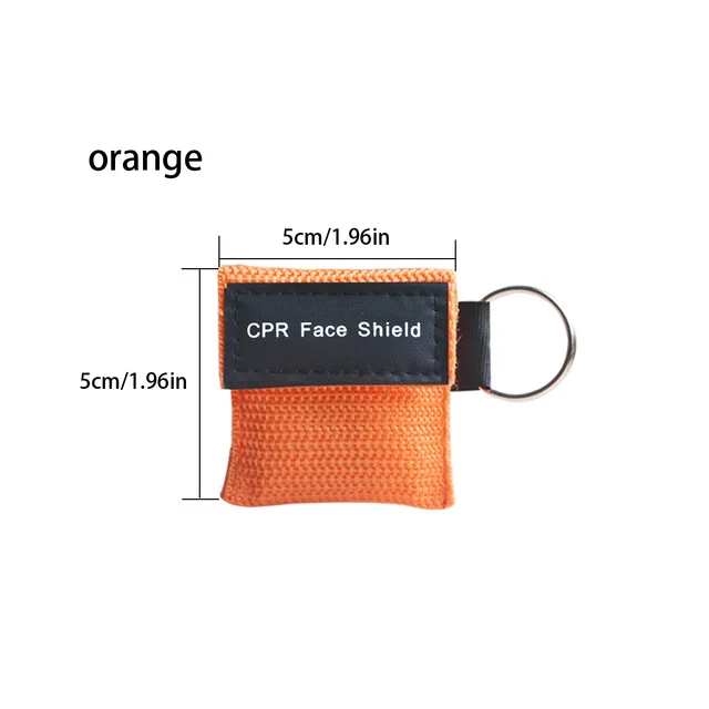 orange 1 шт. Новинка реаниматор CPR маска с брелком аварийно-спасательная маска для лица маска для первой помощи дыхательная маска для инструментов для ухода за здоровьем 8 цветов - Цвет: orange