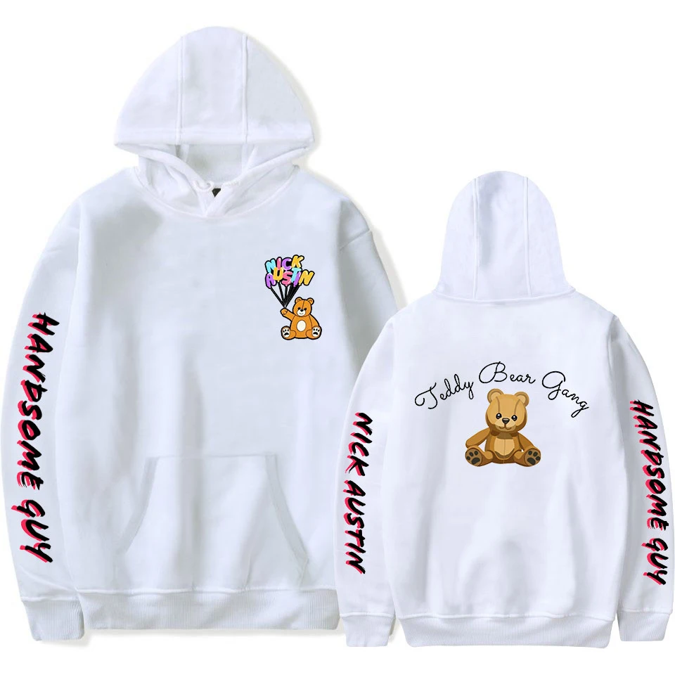 

Fashion Luxury NICK AUSTIN PUFF TEDDY BEAR Print Hoodies Men/Women kids Hoodies Sweatshirts Casual Long Sleeve Tops