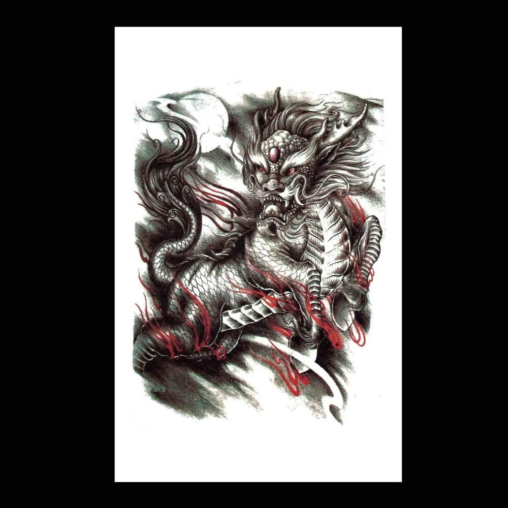 

Men Women Fashion Cool Funny 3D Scorpion King Temporary Waterproof Tattoo Stickers Flowers Totem Animal Fake Tattoos for Party