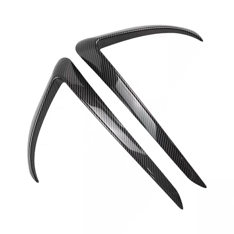 

Car Front Fog Lamp Deflector Eyebrow Wind Knife Carbon Fiber Decorative Stickers for Tesla Model 3 2018-2020 Car Styling