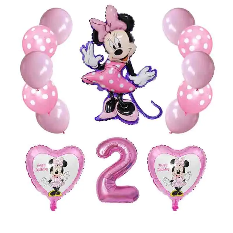 Шары из фольги с Микки Маусом 14 шт. украшение для дня рождения малышей 32 дюйма