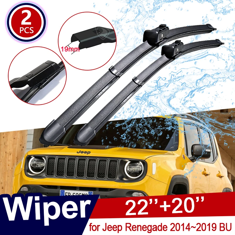 Автомобильные щетки стеклоочистителя для Jeep Renegade 2014 ~ 2019 BU 2015 2016 2017 2018 Trailhawk
