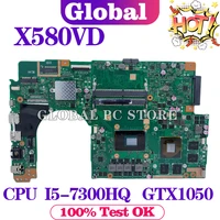 kefu notebook x580vd mainboard for asus ux580vd ux580vn x580v laptop motherboard with i5 7300hq gtx1050 4g test 100 work