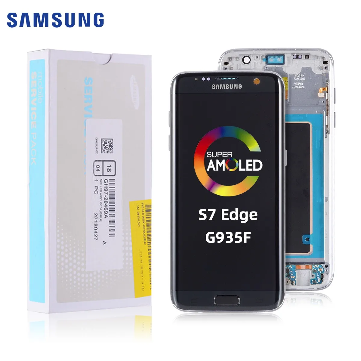 Дигитайзер ЖК экран Замена G935F AMOLED Оригинальный дисплей для samsung Galaxy S7 Edge
