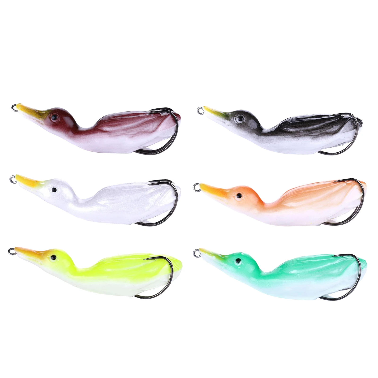 

Soft Silicone Fishing Lures Duck Floating Bait Tackle with Hook Wide Use