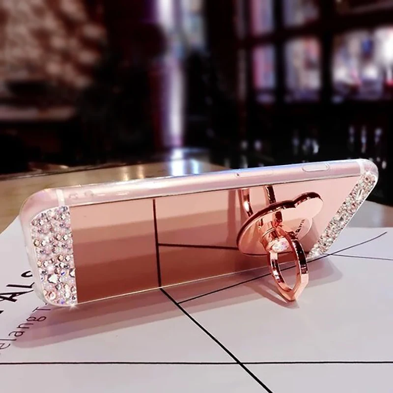 Bling Diamond phone case For iphone 7 8 6 Plus XS MAX XR Silicone Samsung S10 S8 S9 Note 9 back Case Protection Cover | Мобильные