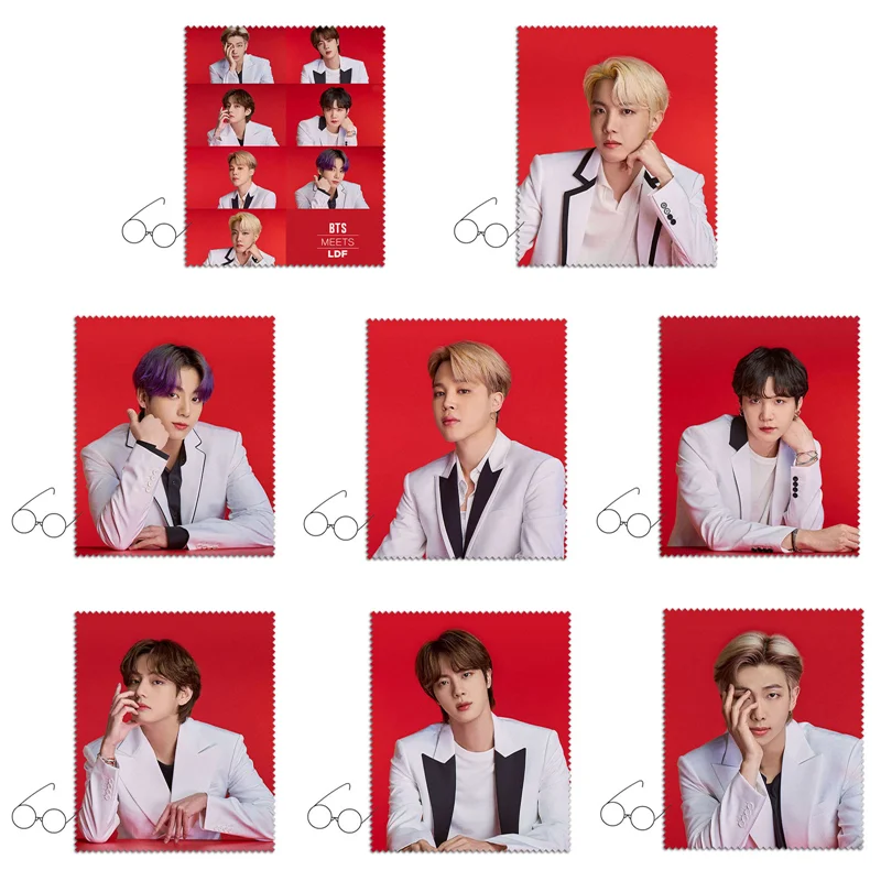 KPOP Bangtan Boys ткань из микрофибры для чистки очков объектива Kim Tae Hyung Tian Jung Kook Park Jimin