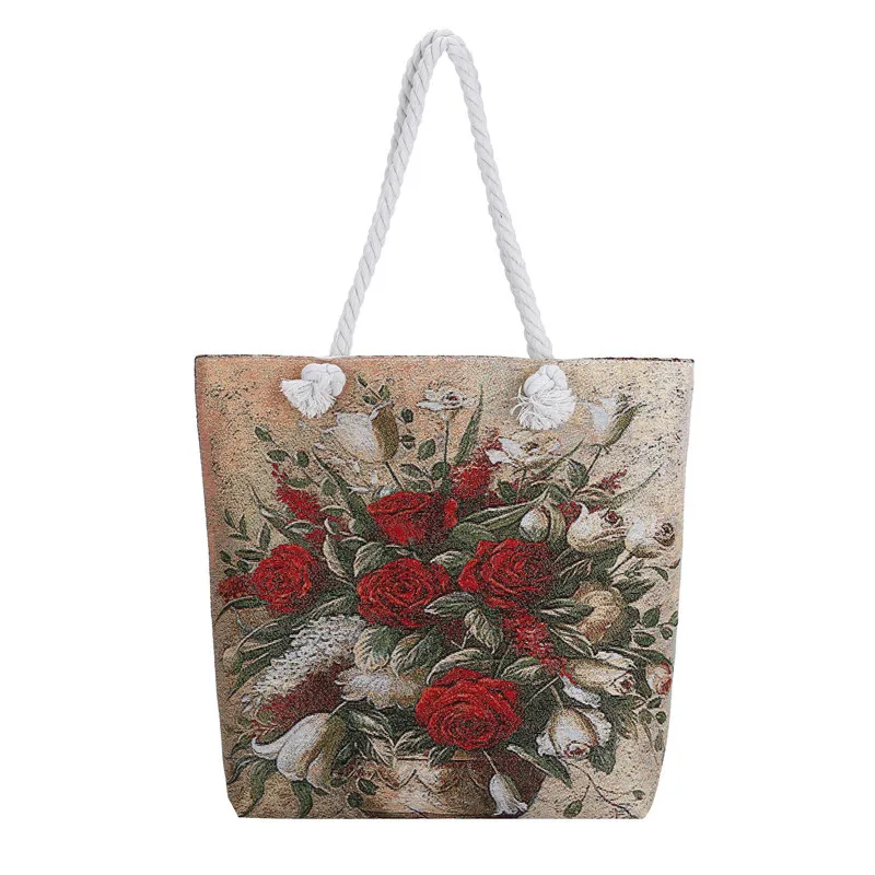 

Canvas Shopping Bags Eco Reusable Foldable Shoulder Bag Large Handbag Fabric Cotton Tote Bag for Women Shopping Bags
