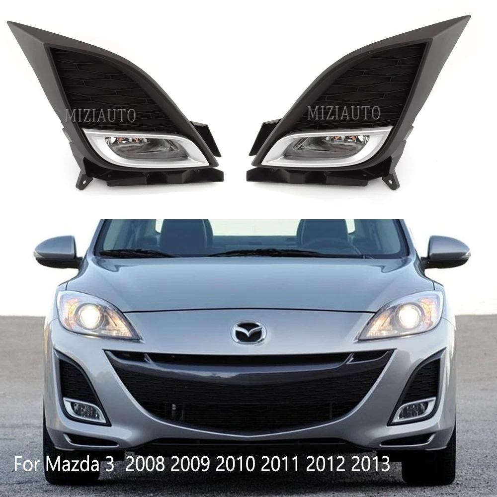 Комплект противотуманных фар для Mazda 3 BL 2008 2009 2010 2011 2012 2013 сменный хромированный
