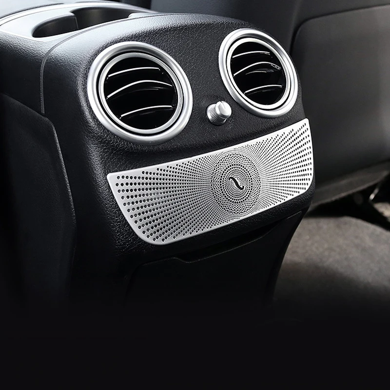 

Stainless Steel Rear Armrest Air Vent Outlet Horn Cover Trim Accessories For Mercedes Benz C E Class GLC W213 W205 X253 Matte