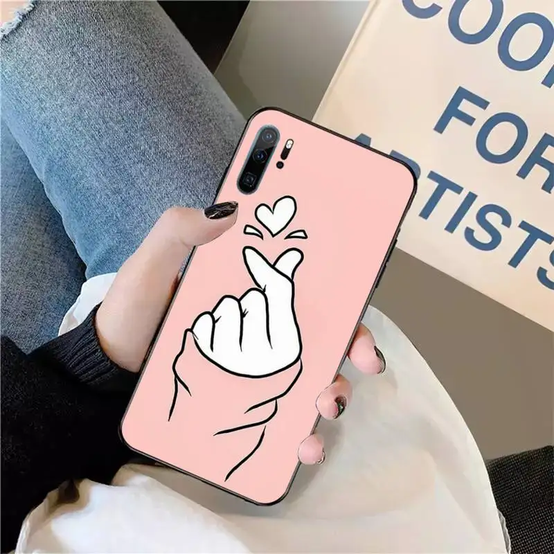 

Lovebay Silicone Love Heart Phone Case For Huawei honor Mate P 9 10 20 30 40 Pro 10i 7 8 a x Lite nova 5t