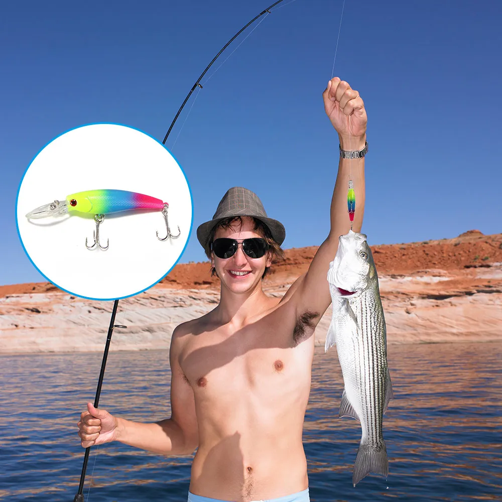 

20 шт., рыболовные приманки в виде гольяна