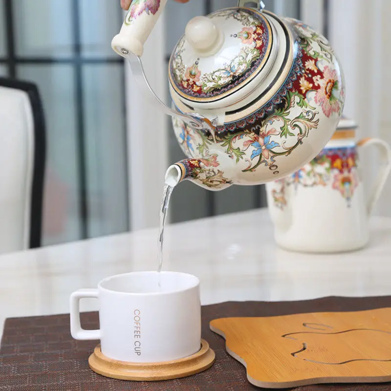 Толстая эмалированная кастрюля чайник кувшин для молока плоская подошва