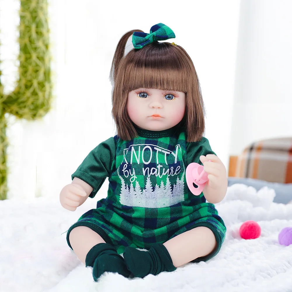 

NEW 42CM Baby Reborn Doll 17 Inch Realistic lifelike Newborn Babies Doll Toy For Girls Toddler Blue Eyes Reborn Birthday Present