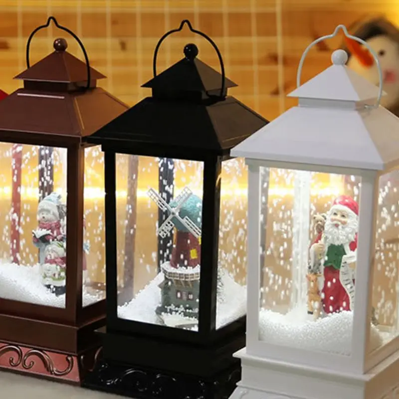 

M89A Retro Musical Christmas Holiday Sing and Snow Santa LED Lights Music Decoration