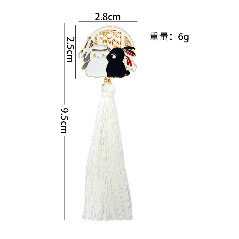 

New Arrival Cute Rabbit Pinwheel Brooch Gifts For Kids Friends Lovely Cartoon Rabbit Pinwheel Couple Tassel Brooch Wholesale