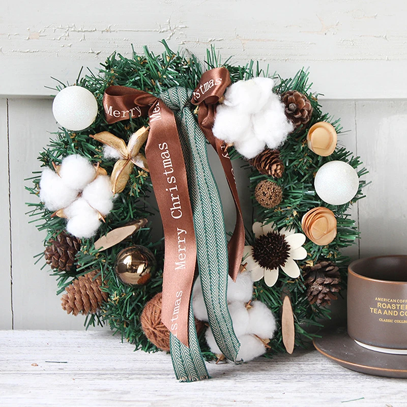 

2021 Рождественский дверной венок, праздничный венок, Женское кольцо для окон дома, венок